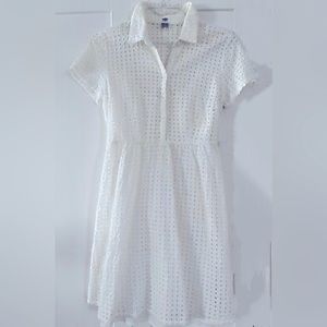 Old Navy short sleeve embroidered eyelet shirt dress size Small